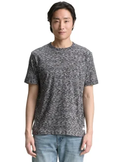 T-Shirt in Melange-Optik
