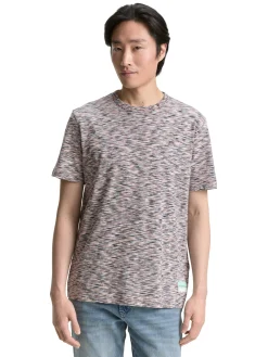 T-Shirt in Melange-Optik