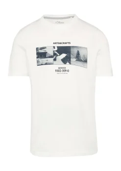 T-Shirt mit Crew Neck und Frontprint