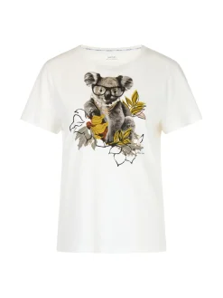 T-Shirt mit 3D-Tier-Applikation