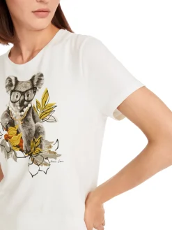 T-Shirt mit 3D-Tier-Applikation