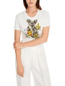 T-Shirt mit 3D-Tier-Applikation