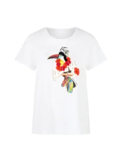 T-Shirt mit 3D-Tukan-Print