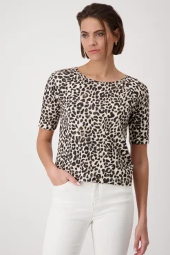 T-Shirt mit Leomuster