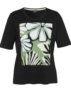 T-Shirt mit Rundhals und Pailletten