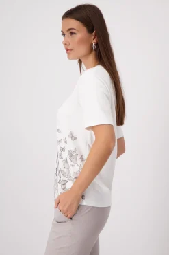 T-Shirt mit Schmetterlingsprint