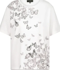 T-Shirt mit Schmetterlingsprint