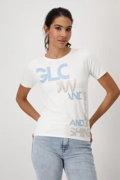 T-Shirt mit Schmuckschrift