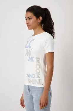 T-Shirt mit Schmuckschrift