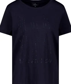 T-Shirt mit Strassschrift