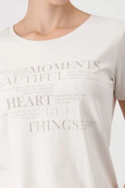 T-Shirt mit Strasssteinen