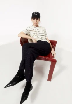 T-Shirt Slim Fit aus Bio-Baumwoll Mix JAANISARA FINE STRIPE