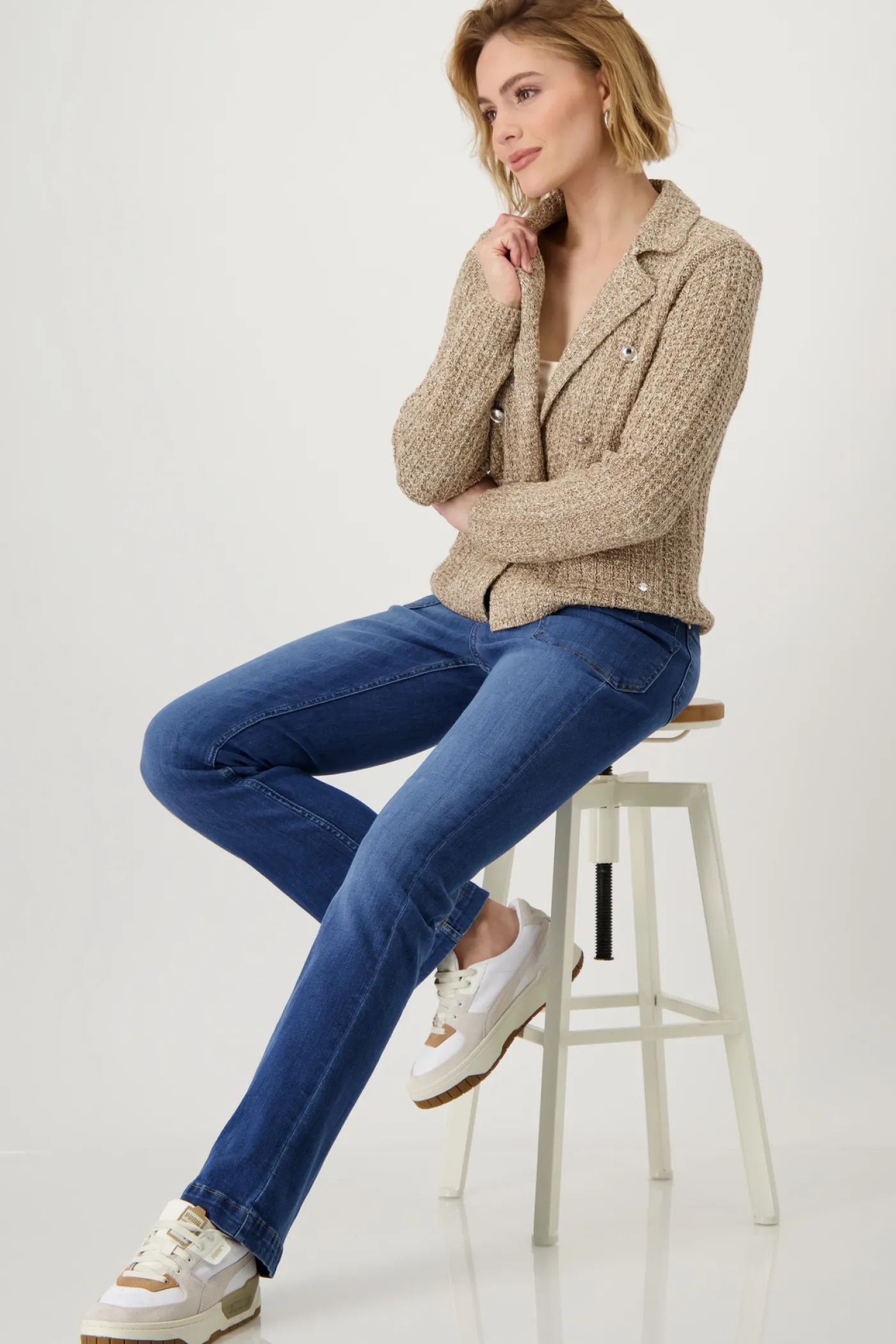 Tweed-Strickblazer