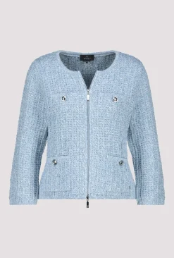 Tweed-Strickjacke