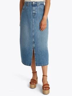 Uma Midi Jeansrock