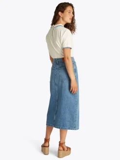 Uma Midi Jeansrock