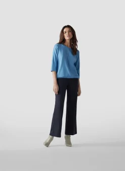 Unifarbenes Shirt mit 3/4-Arm