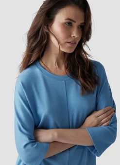 Unifarbenes Shirt mit 3/4-Arm