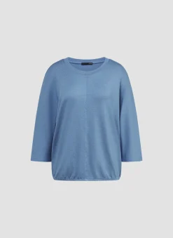 Unifarbenes Shirt mit 3/4-Arm
