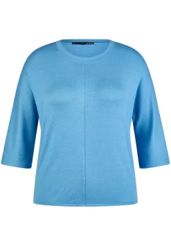 Unifarbenes Shirt mit 3/4-Arm