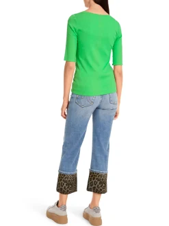 Uni T-Shirt aus stretchigem Cotton-Ripp