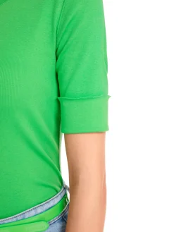 Uni T-Shirt aus stretchigem Cotton-Ripp