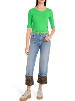 Uni T-Shirt aus stretchigem Cotton-Ripp