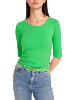 Uni T-Shirt aus stretchigem Cotton-Ripp