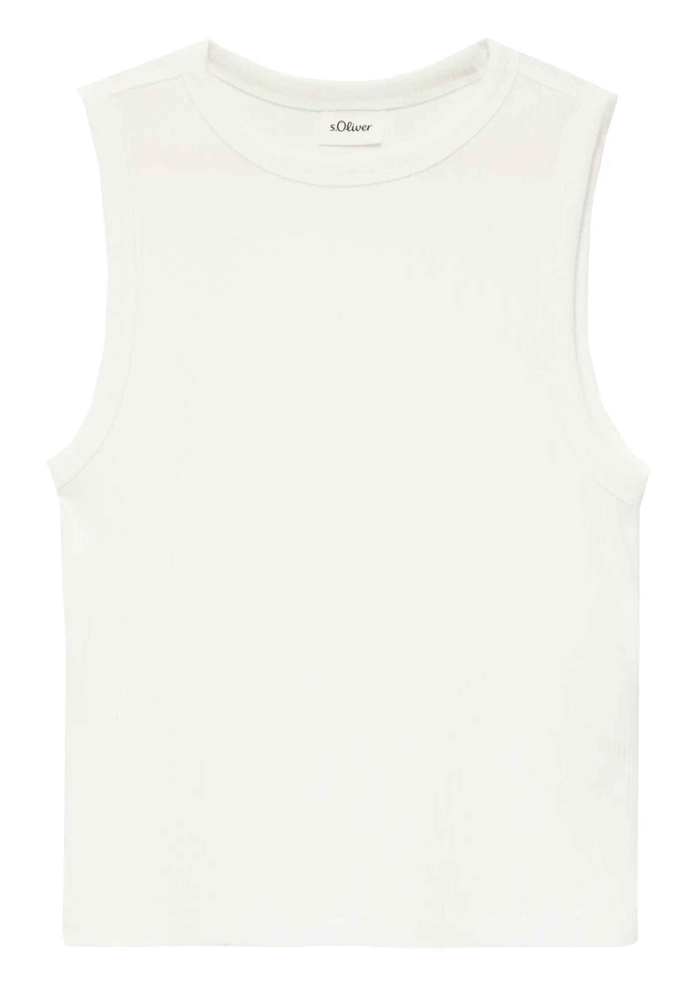 Verkürztes Slim-Fit-Top mit Rippstruktur