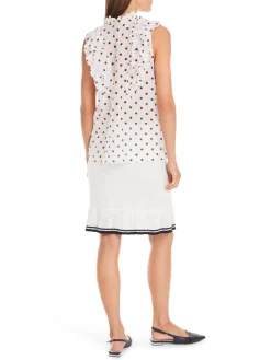 Volant-Bluse mit Tupfen