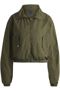 Voluminöse Jacke aus Baumwoll-Popeline