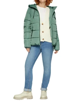 Wattierte Steppjacke mit Kapuze