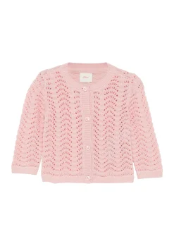 Weiche Strickjacke mit Ajourmuster