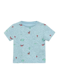 Weiches Jersey-T-Shirt aus Baumwolle mit All-over-Print
