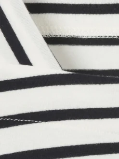 Weiches Ringel T-Shirt mit Karree-Ausschnitt