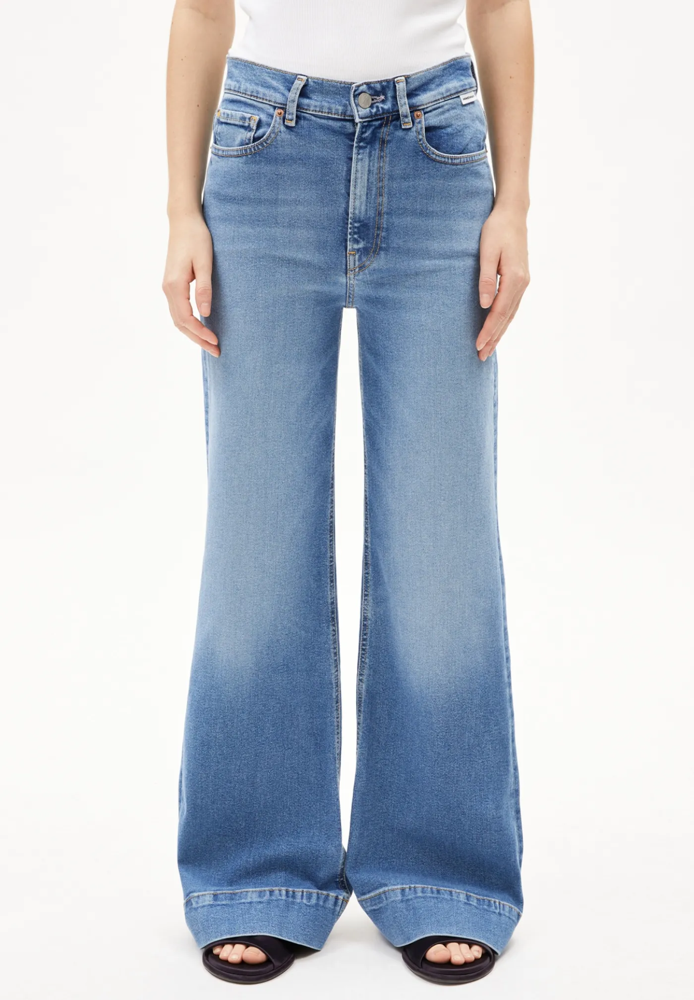 Wide Jeans recycelte Baumwolle Mix Comfort-Stretch MURLIAA